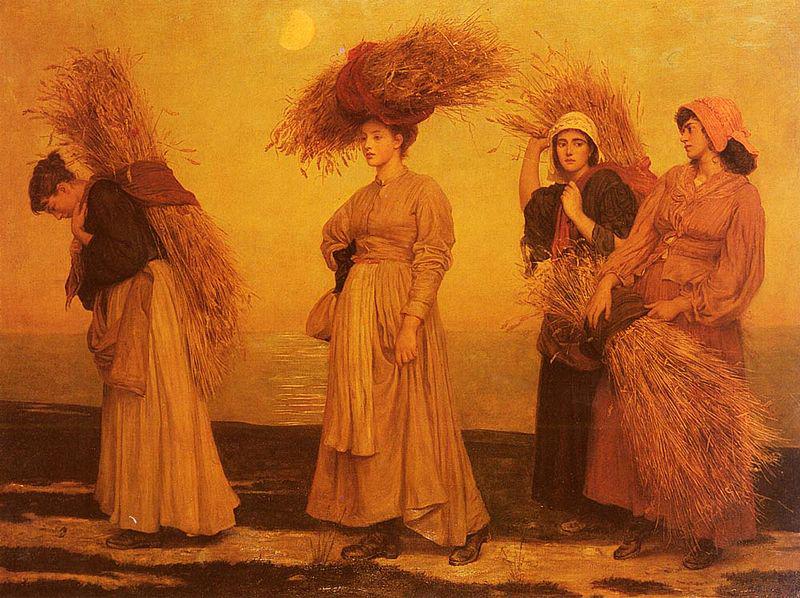 Valentine Cameron Prinsep Prints Home from Gleaning oil painting picture